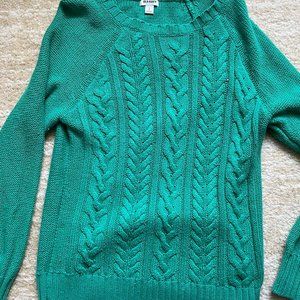 Teal Cable Knit Sweater